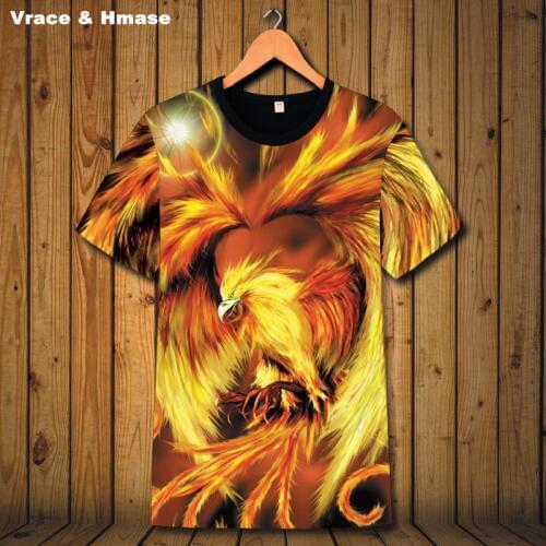 Chinese Style Peacock Phoenix Pattern quality short sleeve t-shirt Summer 2018 personalized creative hip-hop t shirt men S-6XL