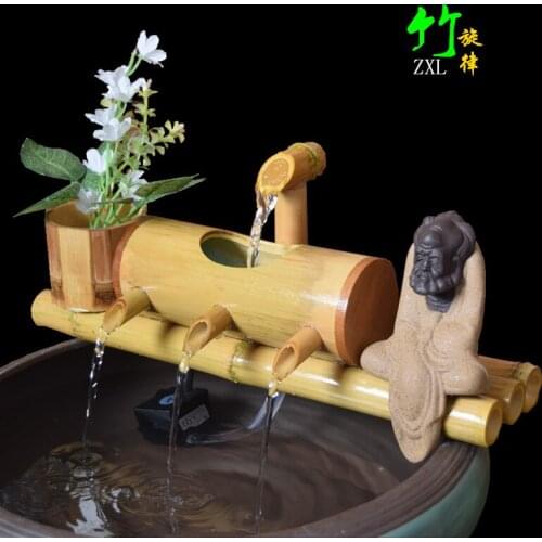 CHINESE LUCKY GOURD WATER FOUNTAIN BAMBOO LUCKY OFFICE FILTER LIVING ROOM OFFICE DECORATION HOME FURNISHING HOUSEWARMING GIFT