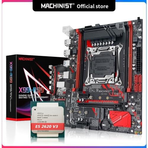 Machinist X99 Motherboard Combo Kit Set With Xeon E5 2620 V3 Processor Support LGA 2011-3 CPU DDR4 Memory x99 RS9