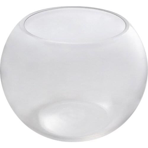 20cm Round Glass Fish Tank Globe Ecological Fish Bowl Terrarium Glass Aquariums for Home Hotel Fish Size