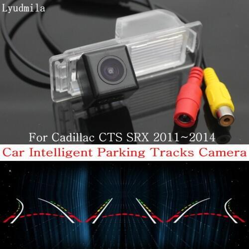 Lyudmila Car Intelligent Parking Tracks Camera FOR Cadillac CTS SRX 2011~2014 / HD CCD Back up Reverse Camera / Rear View Camera