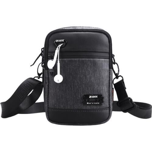 Mens Small chest Shoulder Belt Bag Phone Pouch Bags Waist Bag Man Purse Small Sling Pack for Work Business
