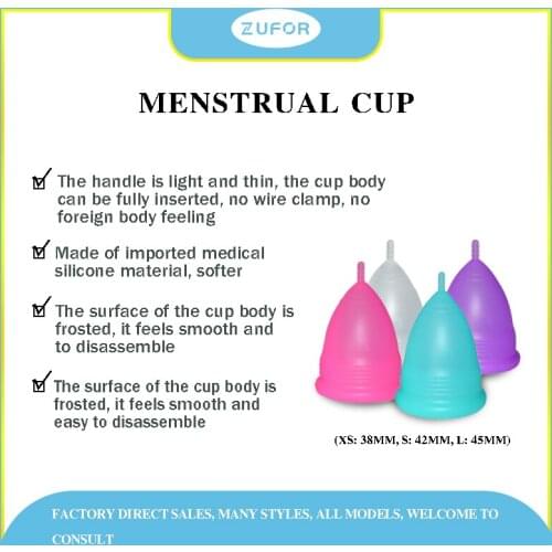 Medical Grade Silicone Menstrual Cup (L / S / XS) Moon Cup Sanitary Napkin Moon Cup Bpa Free Menstrual Cup