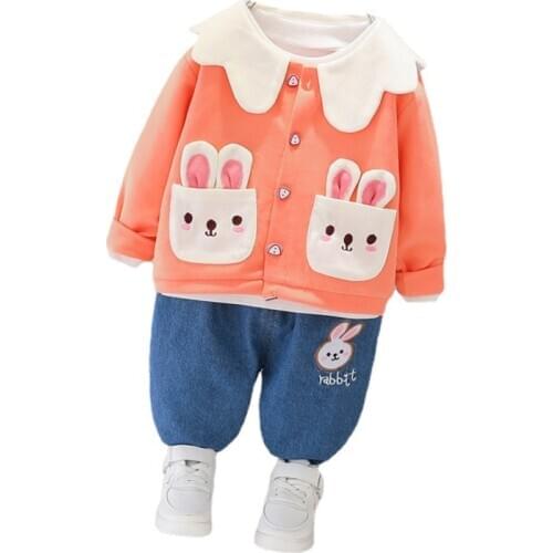 New Autumn Baby Fashion Clothes Kid Boys Girls Cartoon Jacket Pants 2pcs/sets Spring Children Infant Clothing Toddler Sportswear