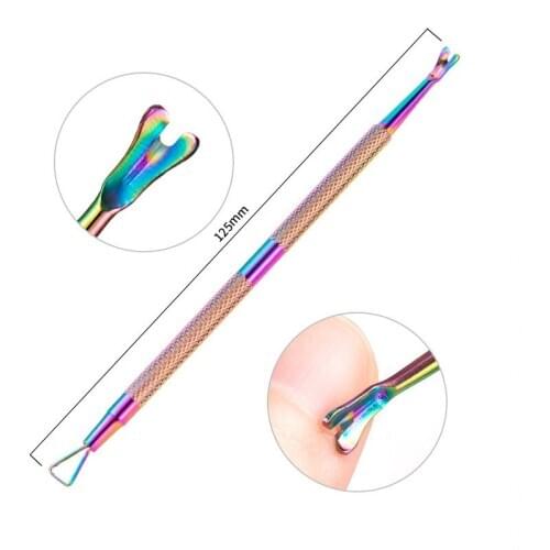 Nail Art Cuticle Scissor Stainless Steel Rainbow Color Remove Dead Skin And Nail Manicure Tool