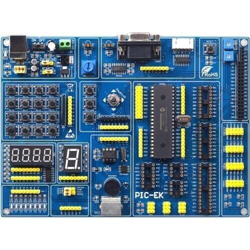 PIC Microcontroller Learning Development Board PIC-EK with PIC16F887 Microcontroller with Routines