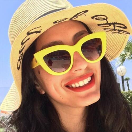 New fashion Women Cat Eye Sunglasses 2021 Brand Designer Cateye Sun glasses For Female goggles UV400