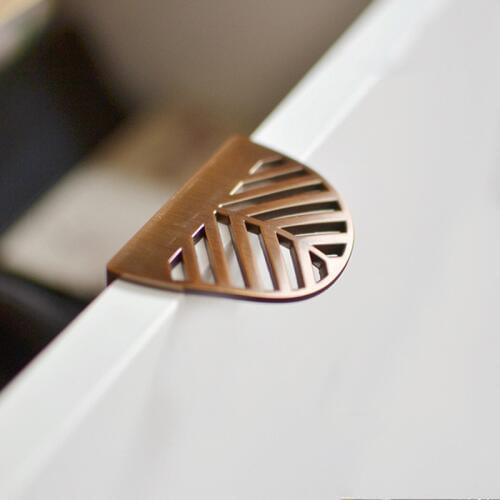 Modern Nordic simple handle leaves invisible cabinet wardrobe furniture drawer handle zinc alloy
