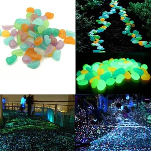 10Pcs/set Luminous Stones Glow Dark Garden Pebbles Glow Stones Rocks For Walkway Garden Path Patio Lawn Garden Yard Decoration