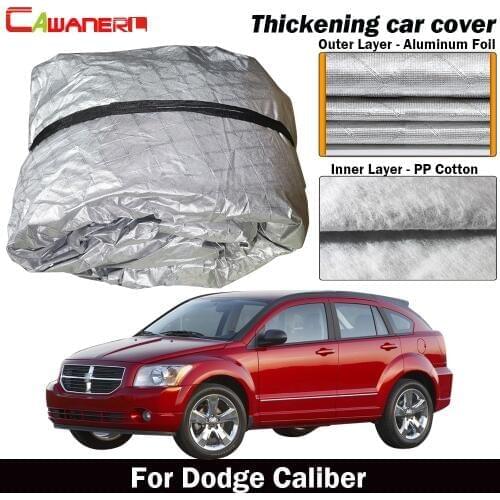 Cawanerl Three Layer Thick Car Cover Outdoor Sun Shade Rain Hail Snow Dust Resistant Cover Waterproof For Dodge Caliber