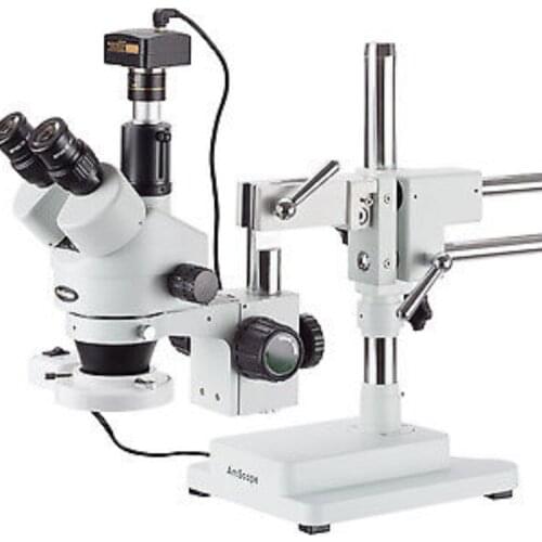 Supplies 3.5X-180X Trinocular Stereo Microscope with a Fluorescent Ring Light + 14MP Camera Phone repair equipment