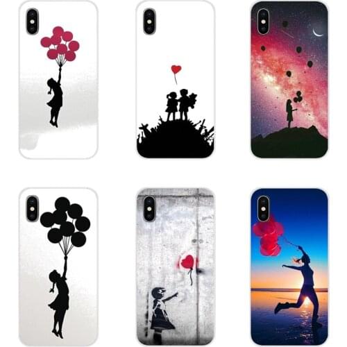 For Xiaomi Redmi Note 6A MI8 Pro S2 A2 Lite Se MIx 1 Max 2 3 For Oneplus 3 6T Banksy red Balloon Girl protective Ultra Thin Case