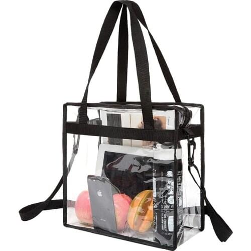 Waterproof Clear Beach Handbag For Women Jelly Travel Large Capacity Portable Storage Wash Bag Zipper Fashion Pvc Shoulder Bag