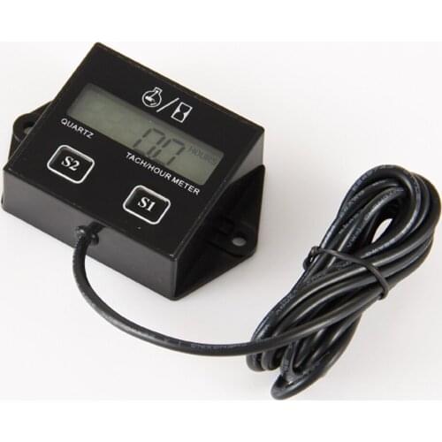 Waterproof Tachometer Hour Meter Small Gas Engines Tachometer RPM Meter for