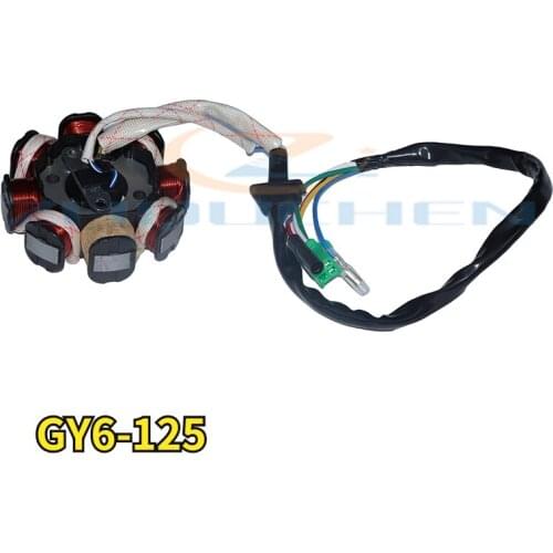 High quality 8-pole electronic stator electromagnetic ignition coil assembly is suitable for GY6 125 150cc light motorcycle kart