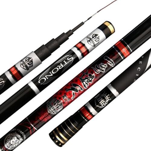 40T high carbon 19 tune fishing rod 8m-16m ultra-light ultra-fine nesting rod long section traditional fishing rod+spare tip