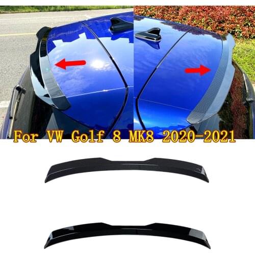 Fit For Volkswagen VW Golf 8 MK8 2020-2021 Rear Roof Spoiler Top Wing Glossy black/Carbon look