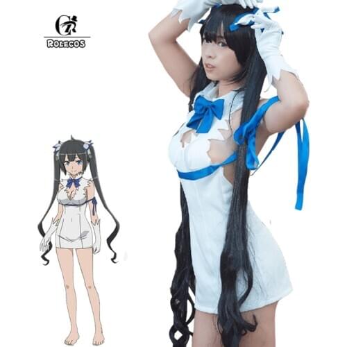 ROLECOS Hestia Cosplay Costume Anime Is It Wrong to Try to Pick Up Girls in a Dungeon Cosplay Sexy Dress Women Costume