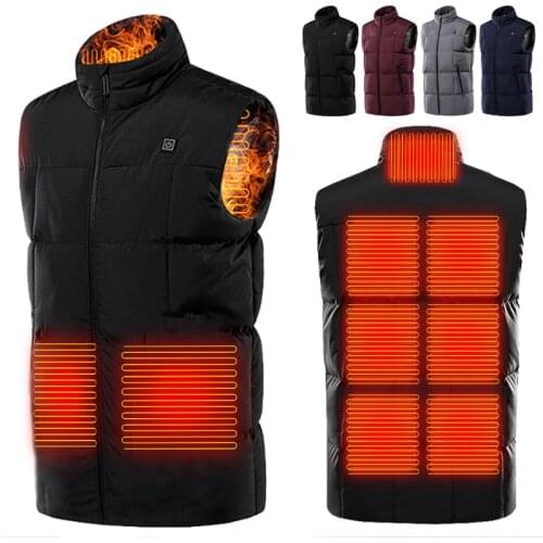 2020 Electric Heated Jacket USB Heated Vest Outdoor Warm Washable Men Women Warm Vest Winter Autumn Hunting Vest Heated Vest