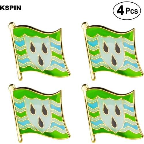 Worcestershire Lapel Pin Flag badge Brooch Pins Badges 4pcs