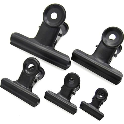 100pcs High quality Black 22mm 31mm 38mm 50mm Round Metal Clamp Paper Bookmark Clips Memo Clip Student School Office Supplies