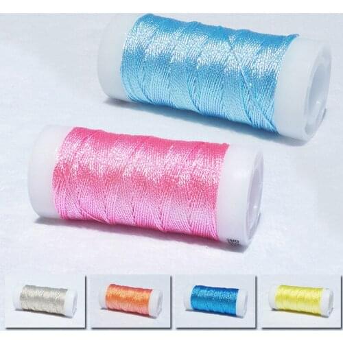 3/6/9/12 Strands Bright Embroidery Crochet Knitting Yarn Filament Thread High Strength Sheen Thread Red String Bracelet Threads