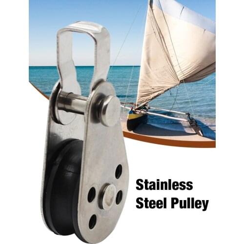 316 Stainless Steel Marine Grade Kayak Canoe Pulley Reduce Load Flexible Pulley Boat Accessories