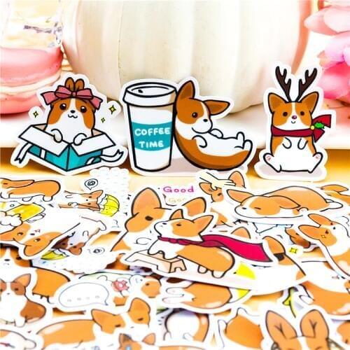 39pcs Creative Cute Self-made Coco dog scrapbooking for Phone Luggage Cartoon fairy Paper stickers / Waterproof stickers