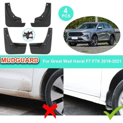 4 PCS For Great Wall Haval F7 F7X 2019 2020 2021 Car Mudguards Mudflaps Fender Flaps Splash Guards Accessories
