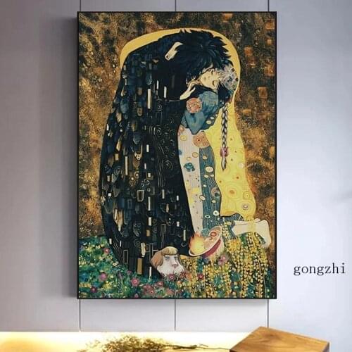 Beauty and The Beast Figure Canvas Painting Abstract Nordic Poster Wall Art Pictures for Living Room and Bedroom Home Decoration