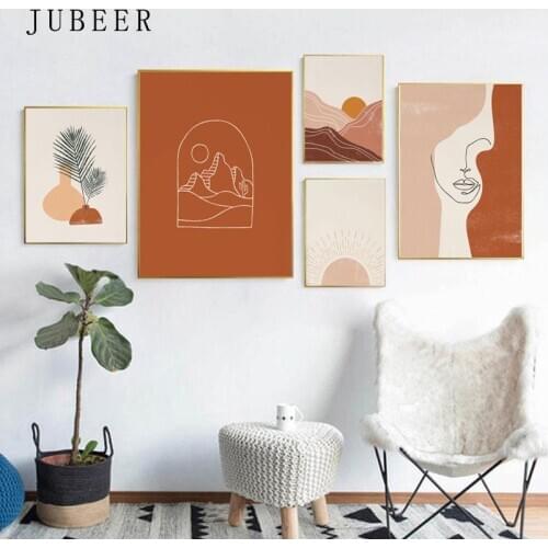 Abstract Painting Orange Wall Art Literary Girl Oil Painting Canvas Modern Paintings And Wall Decoration Wall Painting Pictures