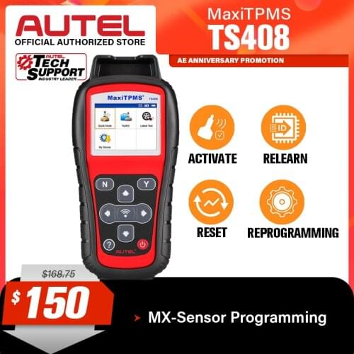 Autel TS408 TPMS Relearn Tool Tire Pressure Monitor Sensor Programing TPMS Tool MX-Sensor Activation Program Key Fob Testing