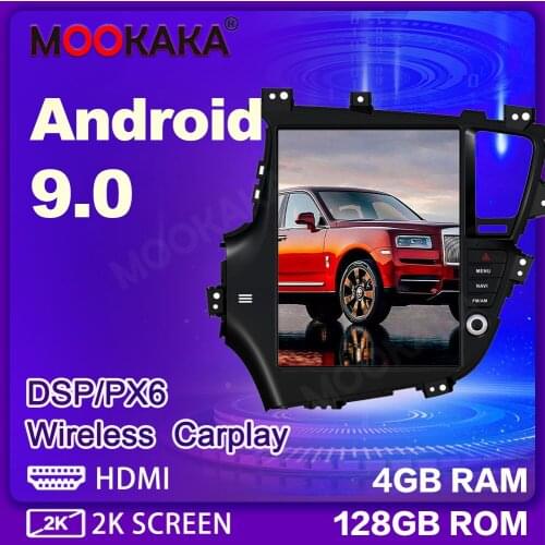 PX6 Tesla style Android 9.0 4+128GB Car Multimedia Player For KIA Optima K5 2010-2013 GPS Navigation Radio Head Unit DSP Carplay
