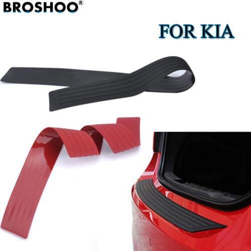 BROSHOO Car Styling Rubber Rear Guard Bumper Trunk Protector Trim Cover Strip For KIA Sorento Sportage Rio K2 Soul Carens Ceed