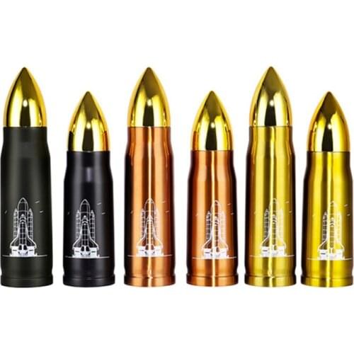 Water Bottle Travel Outdoor Sports Thermos Water Bottle Bullet Shaped Thermos Bottle Stainless Steel Durable Portable