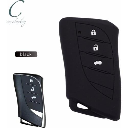 Cocolockey Car Key Cover Fob Case Fit for lexus es200 250 260 300h 3button Smart Key 2018 2019 for lexus Key Case