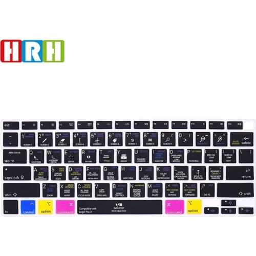 HRH Logic Pro X Shortcut Hotkey Keyboard Cover Skin For MacBook 2020 New 13.3 Air A2179 M1 A2337 US Keyboard Protective Film