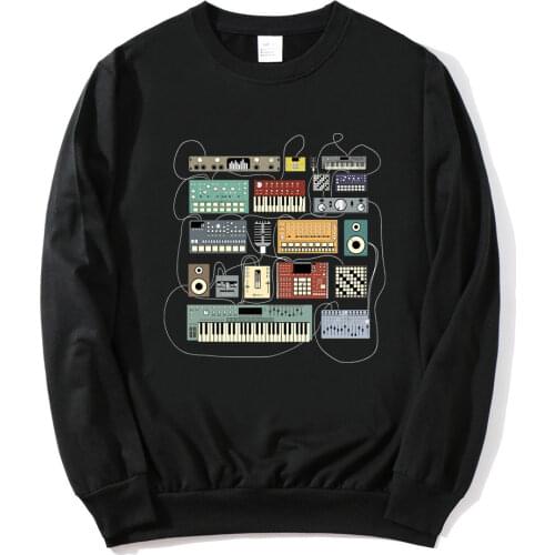 Electronic Musician Synthesizer and Drum Machine Dj High Quality Oversize Long Sleeve Anime Tracksuit Korean Style Sweatshirt
