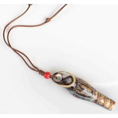 Ceramic Conch Whistle Pendant Gifts For Children retro accessory jewelry #KY412