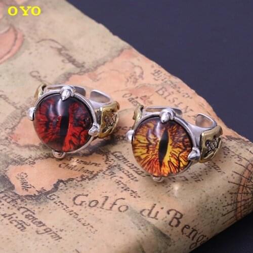 100%S925 pure silver ornaments Thai silver restoring ancient ways, devils eye more domineering personality her ring