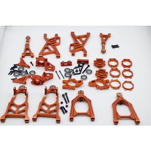 CNC Alloy suspension Arm Set with hub carrier set fit for 1/5 RC CAR hpi rovan baja 5b SS 5T
