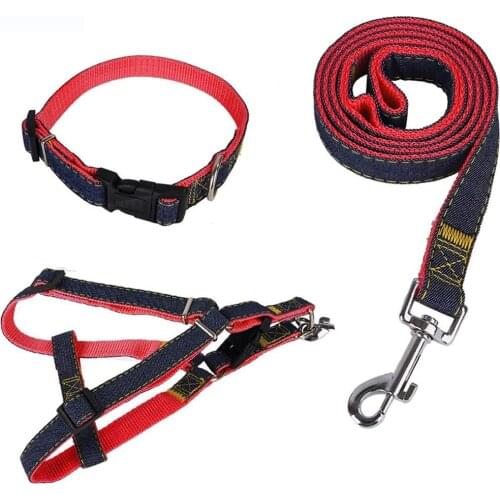 Cowboy Dog Traction Leash Cowboy Dog Chest Strap Cowboy Dog Collar Thick wear-Resistant Suitable for Large,Medium and Small Dogs