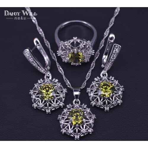 Many colors Birds Nest Cute silver color Jewelry Set for women earrings/rings/necklace set best party/engagement gift