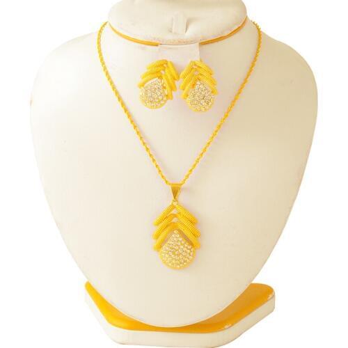 Fashion Charm African Bridal Earrings Ring Drop Classic Jewelry Sets Dubai Necklace Bracelet For Women Wedding Jewelry Set