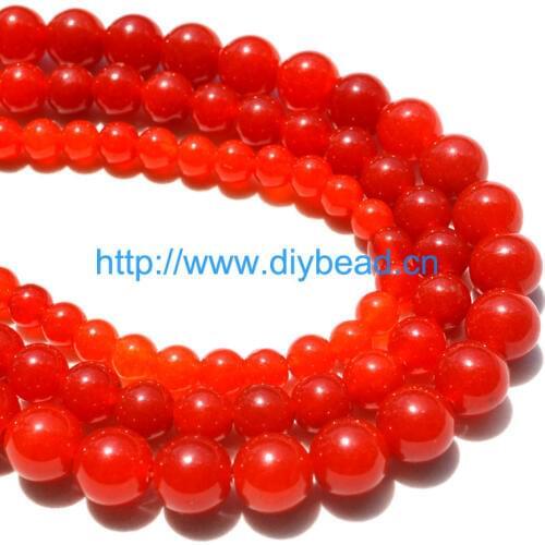 DIY Fashion jewelry Accessory,6MM-10MM Round Shape Garnet,Red Color Nature Crystal Beads