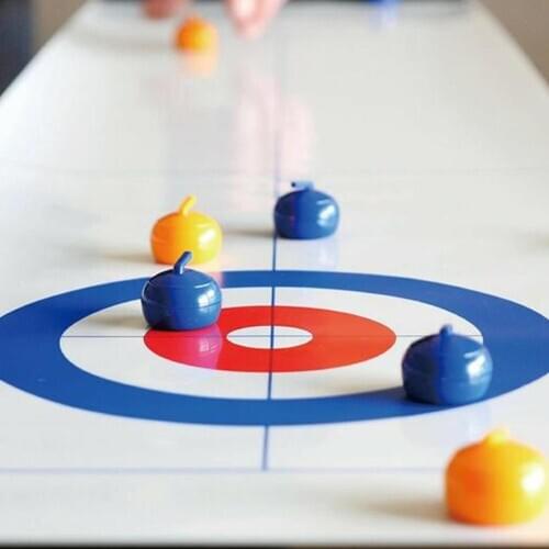 Desktop Curling Mini Size Decompression ABS Family Tabletop Game for Home