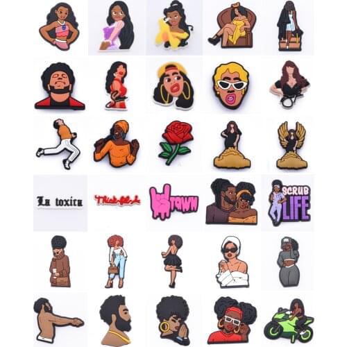 New arrival 1PCS High Quality Cartoon Shoes Charms Garden Buckle For Kids Gifts Hole Slipper Croc Accessories For Croc Charms