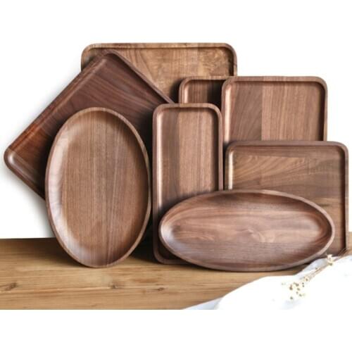 New belt holder, walnut tray, black walnut solid wood tray, sushi fruit, dessert plate