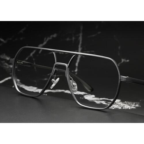 Aluminum Vintage Oversized Glasses Frame Men Women Computer Blue Light Blocking Glasses Optical Eyeglasses Frames Eyewear Oculos