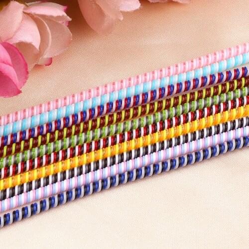 Wholesale 100pcs/lot 3 in 1 Mix Colors TPU spiral USB Charger cable cord protector wrap cable winder organizer sleeve protection